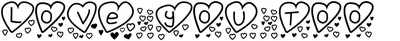 Love You Too Tfb Font