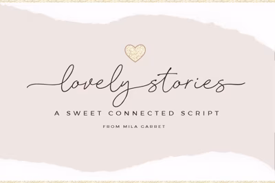 Lovely Stories Stylish Pretty Script Free Download
