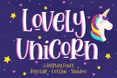 Lovely Unicorn - 3 Display Font