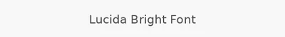Lucida Bright Font