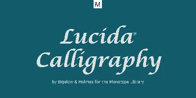 Lucida Calligraphy Font