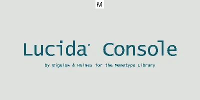 Lucida Console Font