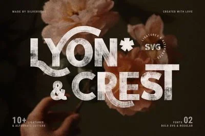LYON & CREST - HandPainted SVG Type Font