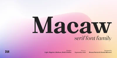 Macaw Font
