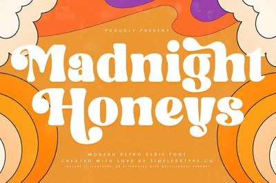 Madnight Honeys Modern Retro Serif Font