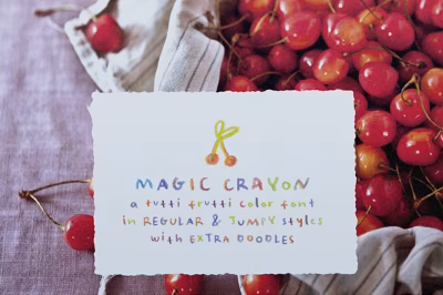 Magic Crayon SVG color font Free Download
