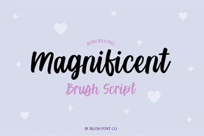 MAGNIFICENT Brush Script Cursive