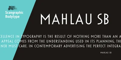 Mahlau SB Font