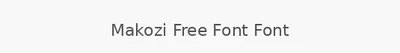 Makozi Free Font Font