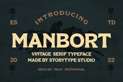 Manbort Vintage Serif Typeface Free Download