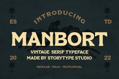 Manbort Vintage Serif Typeface