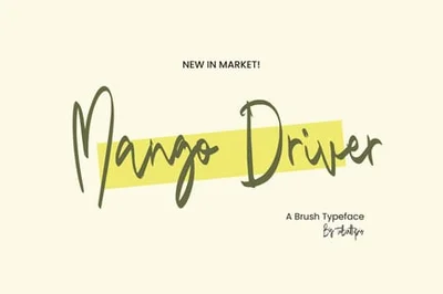 Mango Driver – Signature Brush Font