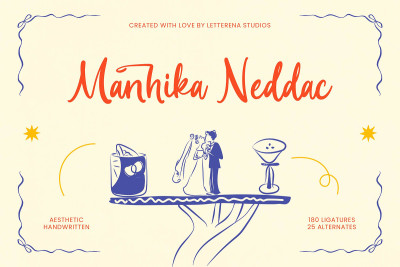 Manhika Neddac Aesthetic Handwritten Font