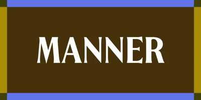Manner Font
