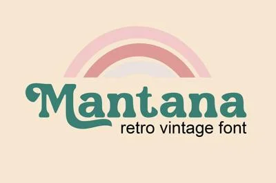 Mantana - Retro Vintage DIsplay font