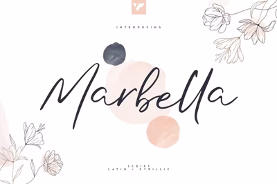 Marbella Script - 3 weights Free Download