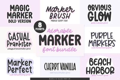 MARKER HANDWRITING Font Bundle Free Download