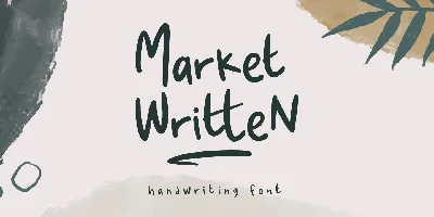 Market Written Font