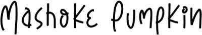 Mashoke Pumpkin Font