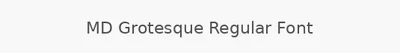 MD Grotesque Regular Font