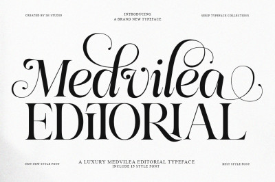 Medvilea Editorial | 15 Style Font