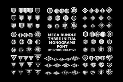 Mega Bundle! Monogram Logo Fonts