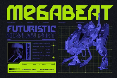 Megabeat - Retro Futurism Fonts Free Download