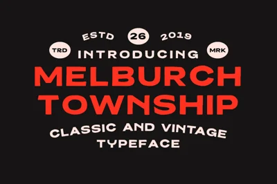 Melburch Township Typeface