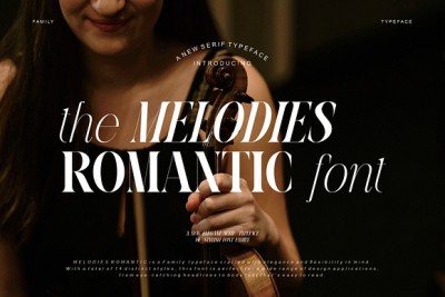 MELODIES ROMANTIC Elegant Serif Font