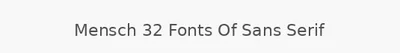 Mensch 32 Fonts Of Sans Serif