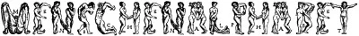 Menschenalphabet Font