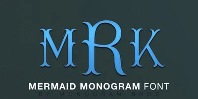 Mermaid Monogram Font