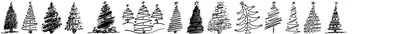 Merry Christmas Trees Font