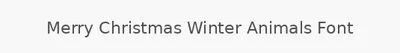 Merry Christmas Winter Animals Font