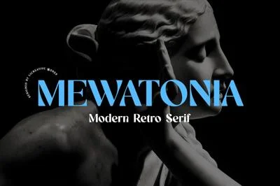 Mewatonia Modern Retro Serif Font