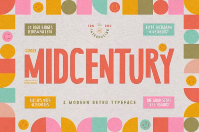 MidCentury Typeface + Extras Free Download