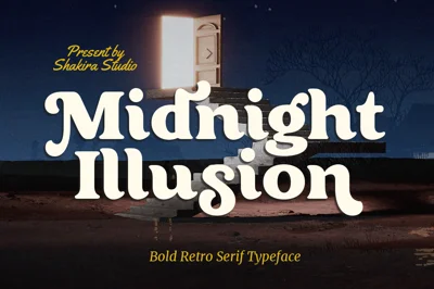 Midnight Illusion - Bold Retro Serif Font