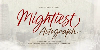 Mightiest Autograph Font