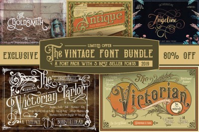 MightyDeals 5 Popular Vintage Font Families