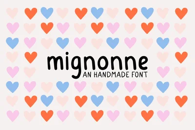 Mignonne - cute handmade font