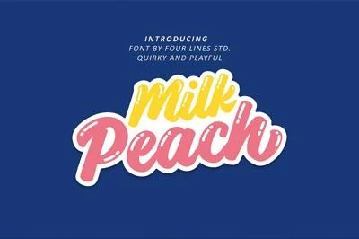 Milk Peach - Quirky Playful Script