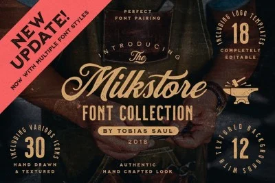 Milkstore Font Collecti Free Font Font