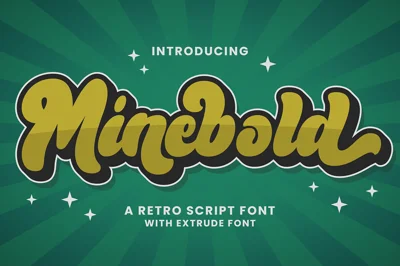 Minebold - Retro Bold Handwritten Font