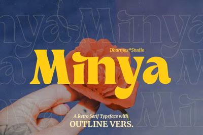 Minya - Retro Font (Outline Version) Free Download