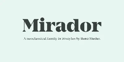 Mirador Font