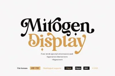 Mitogen Display + Signature Font