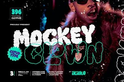 Mockey Clown - Cloud Type Font