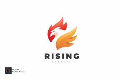 Modern Bird Phoenix Wing Logo