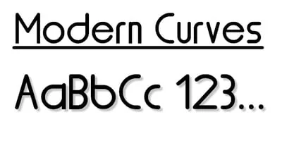 Modern Curves Font