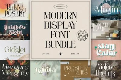 Modern Display Font Bundle 6